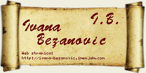 Ivana Bežanović vizit kartica